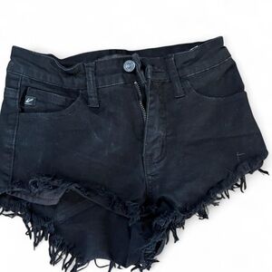 KanCan Black Distressed Jean Shorts